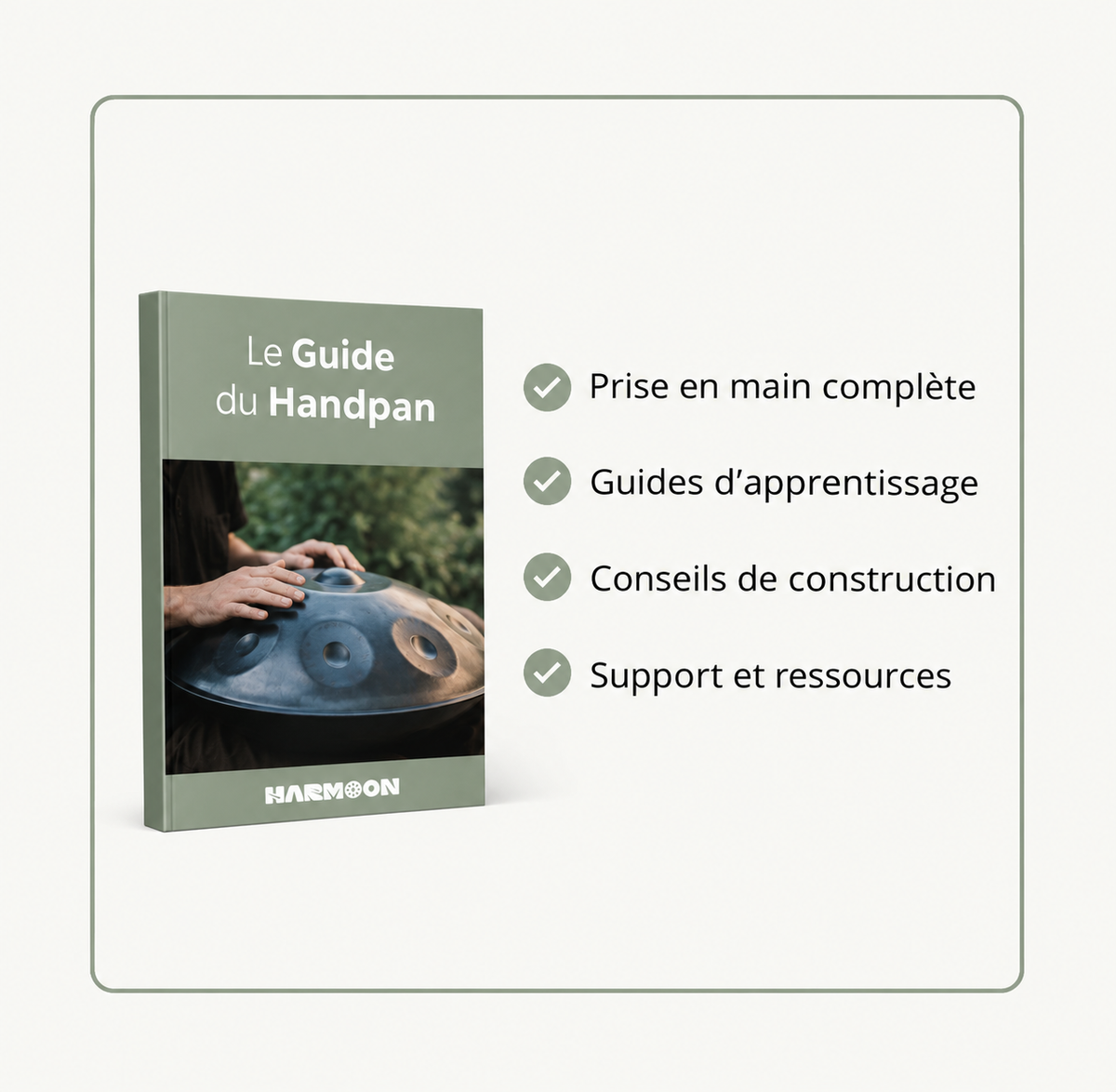 Le livre du handpan, dans la boîte