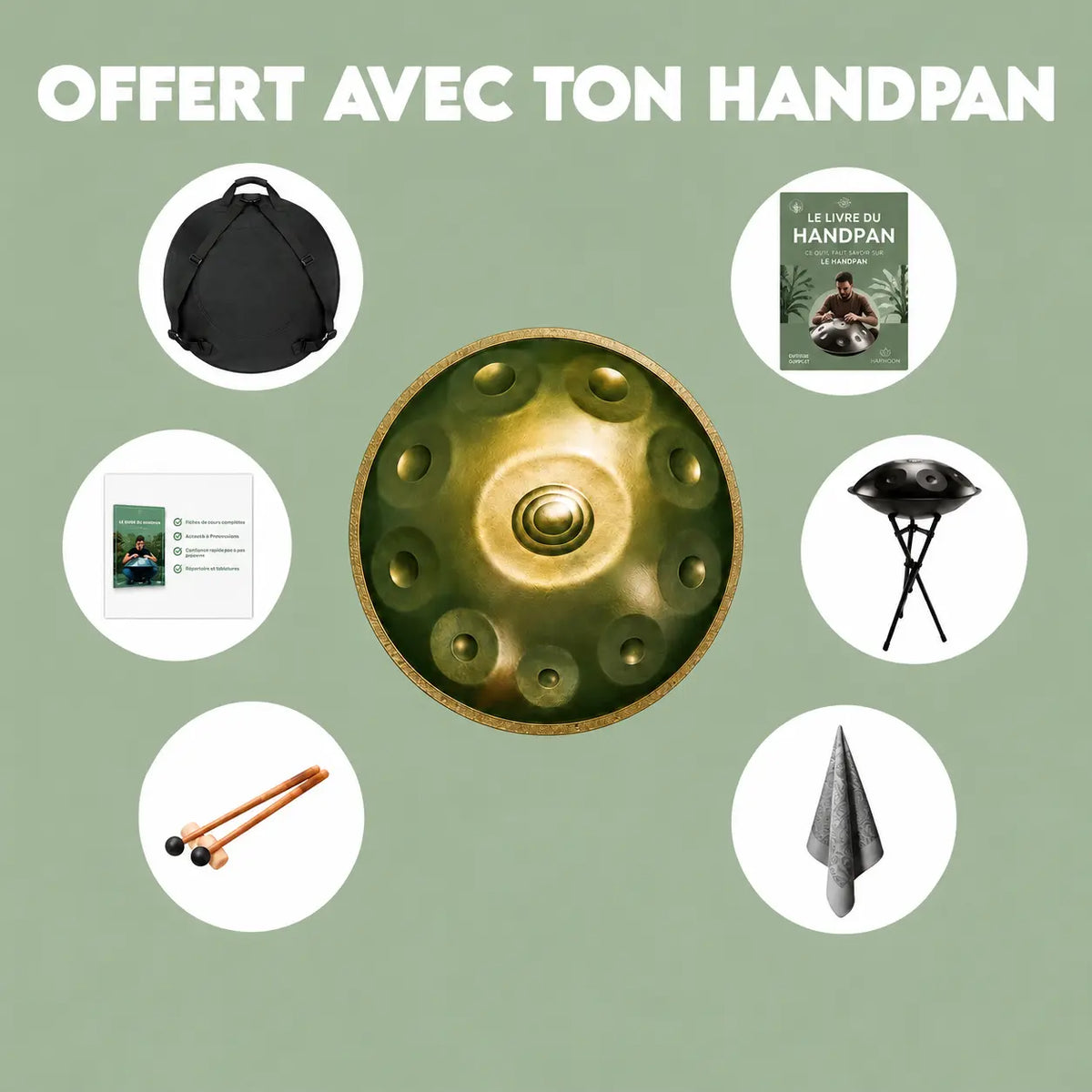 Handpan Mandala Sol mineur